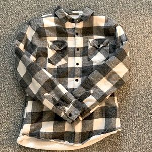 44mm fleece lined button down shirt